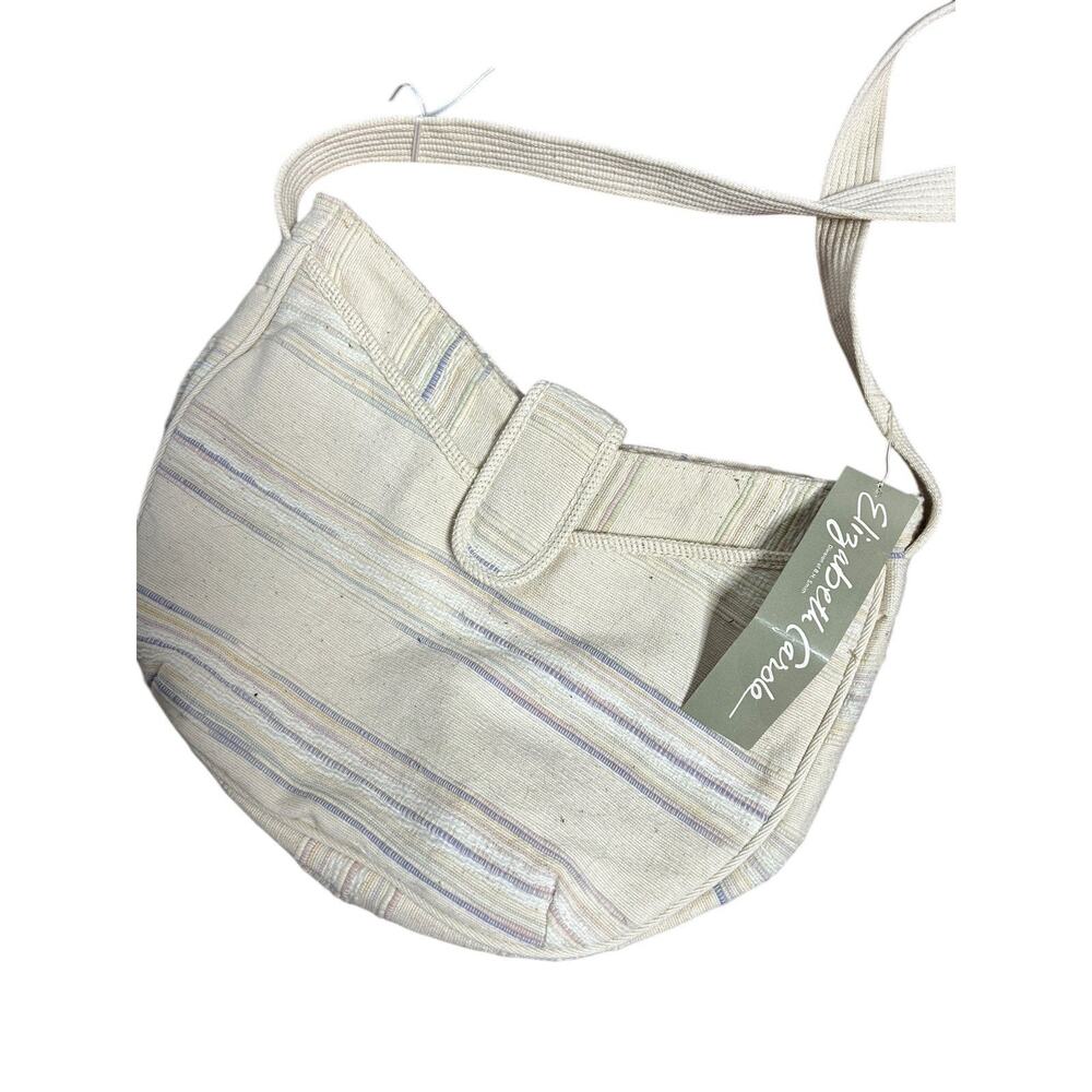 Elizabeth Carole B.H. Smith Ivory Boho Woven Bag‎ NEW vintage